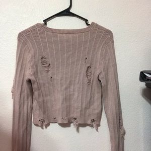 Forever21 ribbed destroyed sweater